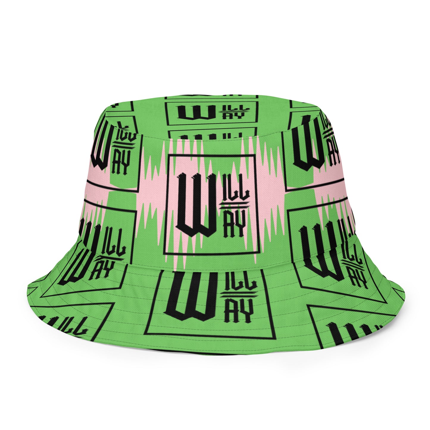 Will=Way Pink&Green Reversible bucket hat