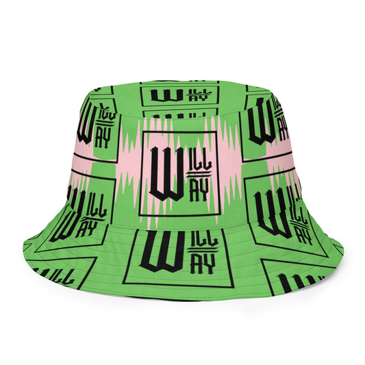 Will=Way Pink&Green Reversible bucket hat